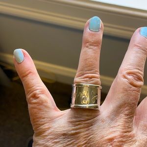 “hear my soul speak” inspirational ring. Sterling silver